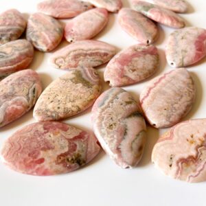 Pink Rhodochrosite irregular teardrop beads- Rare designer stone- Focal stone Pink Rhodochrosite irregular teardrop beads- Rare designer stone- Focal stone