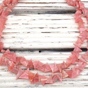 Rhodochrosite Triangle Beads 5.5-12mm (etb00638) Unique Jewelry/vintage Jewelry/gemstone Necklace Rhodochrosite Triangle Beads 5.5-12mm (etb00638) Unique Jewelry/vintage Jewelry/gemstone Necklace