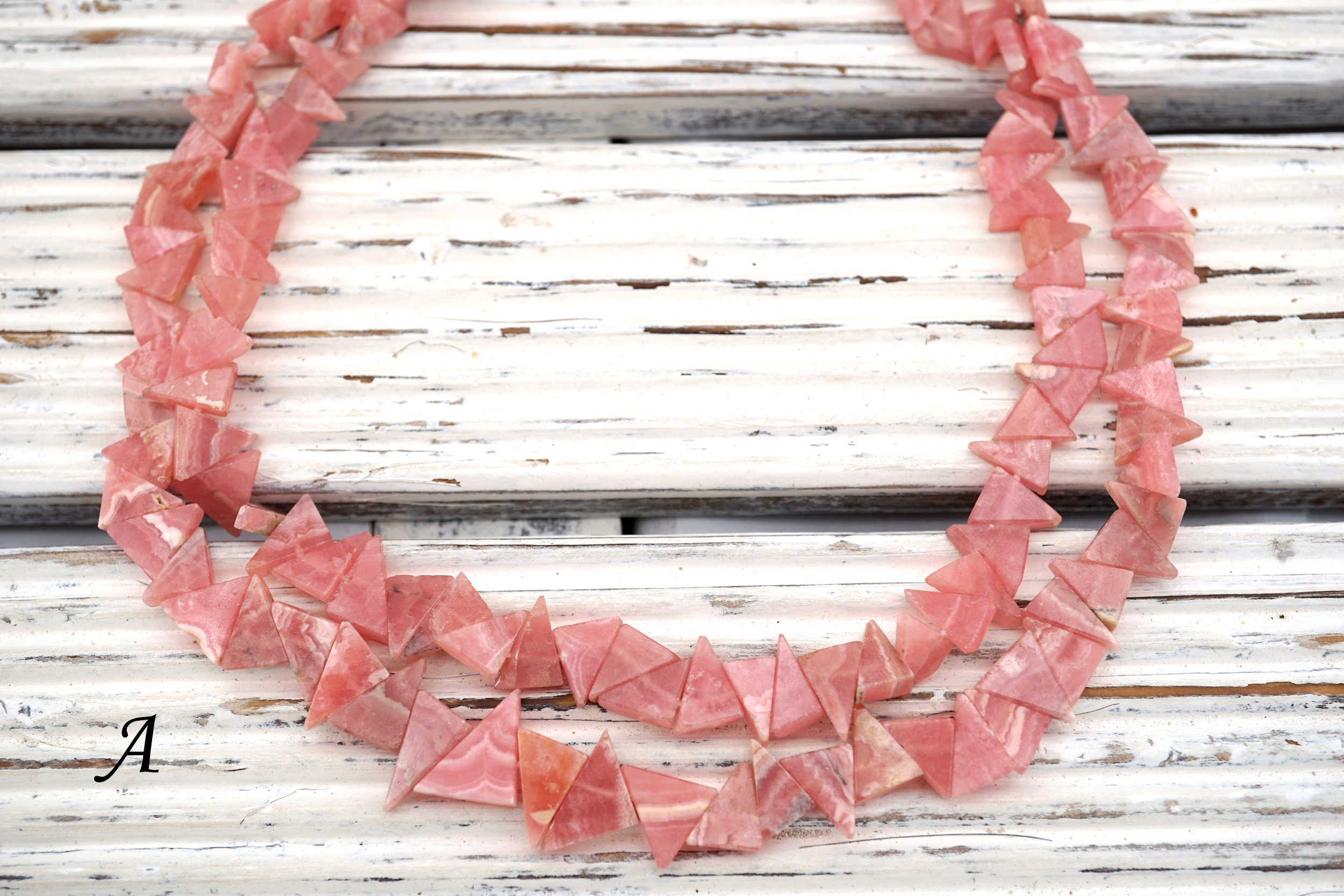 Rhodochrosite Triangle Beads 5.5-12mm (etb00638) Unique Jewelry/vintage Jewelry/gemstone Necklace Rhodochrosite Triangle Beads 5.5-12mm (etb00638) Unique Jewelry/vintage Jewelry/gemstone Necklace
