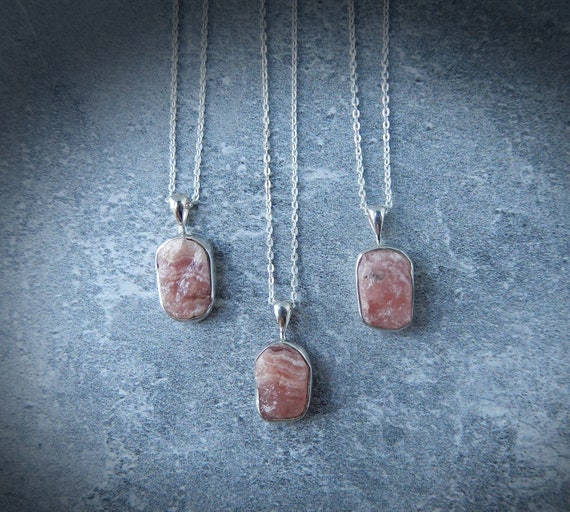 Rhodochrosite Necklace • Rhodochrosite Pendant • Genuine Natural Rhodochrosite • Sterling Rhodochrosite Necklace • Gemstone Appeal • Gsa Rhodochrosite Necklace • Rhodochrosite Pendant • Genuine Natural Rhodochrosite • Sterling Rhodochrosite Necklace • Gemstone Appeal • Gsa