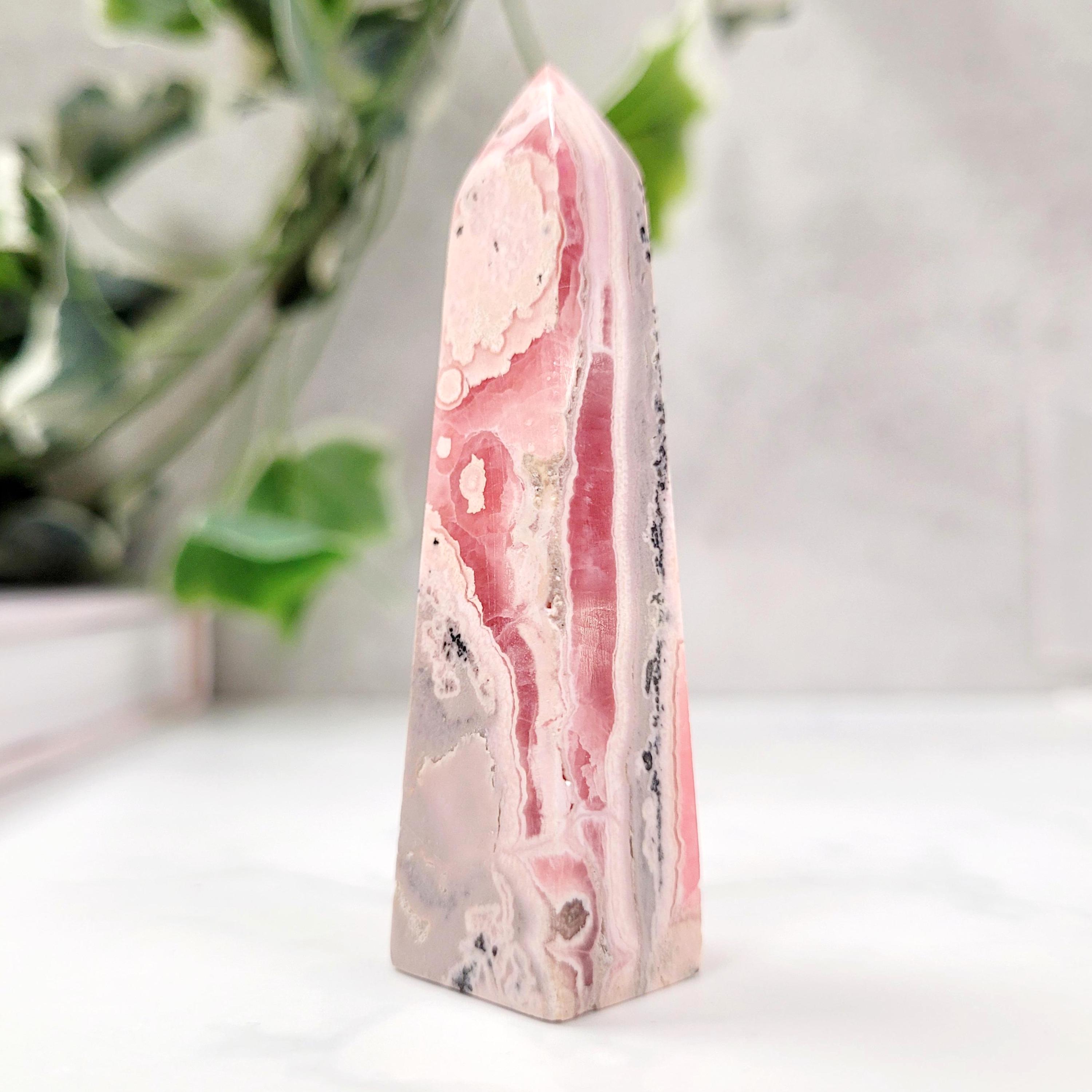 Rhodochrosite Crystal Obelisk • Love & Emotional Healing • Ethically Sourced