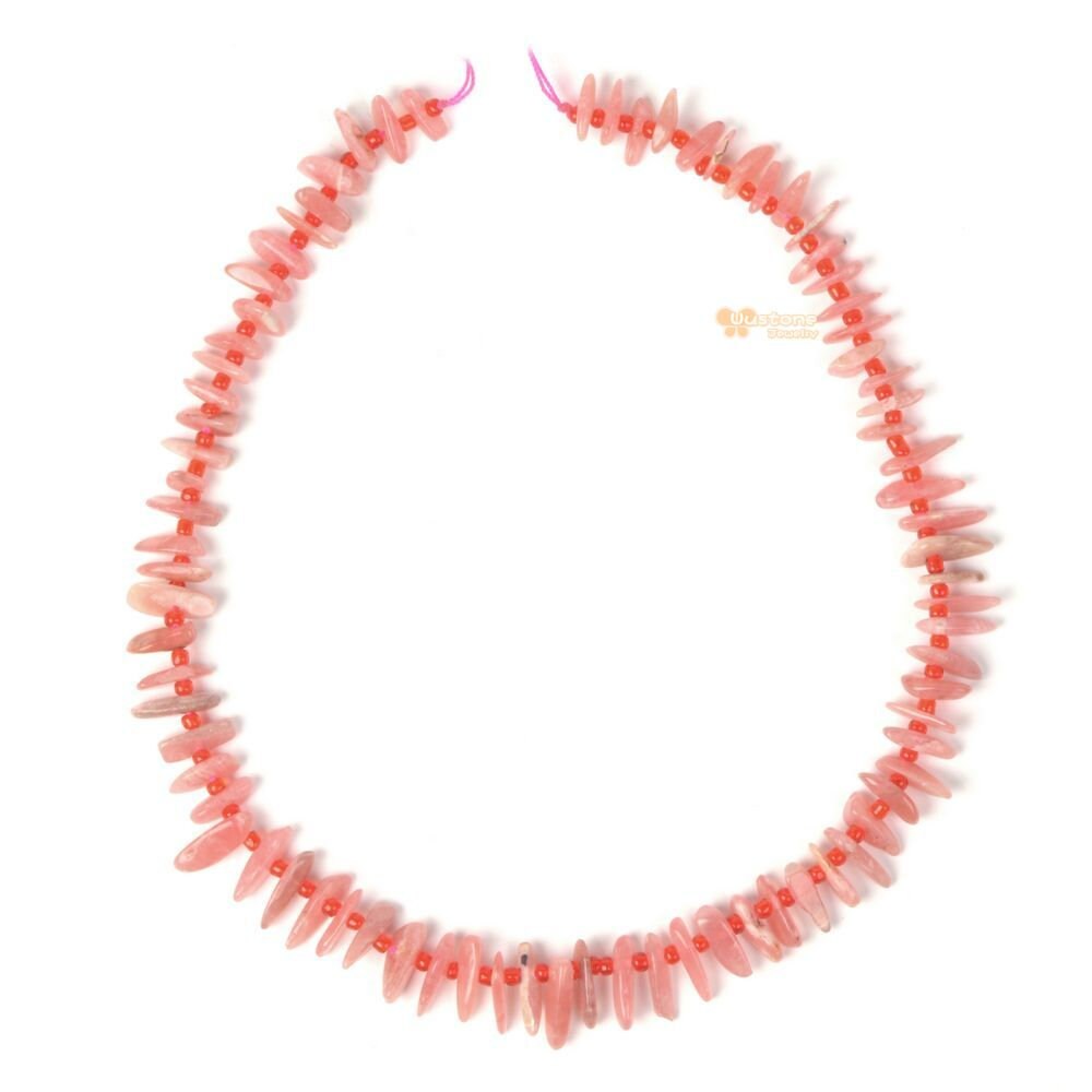 Natural Argentina Rhodochrosite Gemstone Top Drilled Stick Slice Chip Loose Beads 15" Diy Jewelry Making