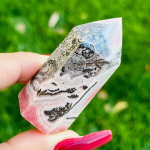 Pink Rhodochrosite Crystal Point Tower (55.72g)