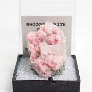 Rhodochrosite Bulgaria Pink Crystal Thumbnail Mineral Specimen Perky Box