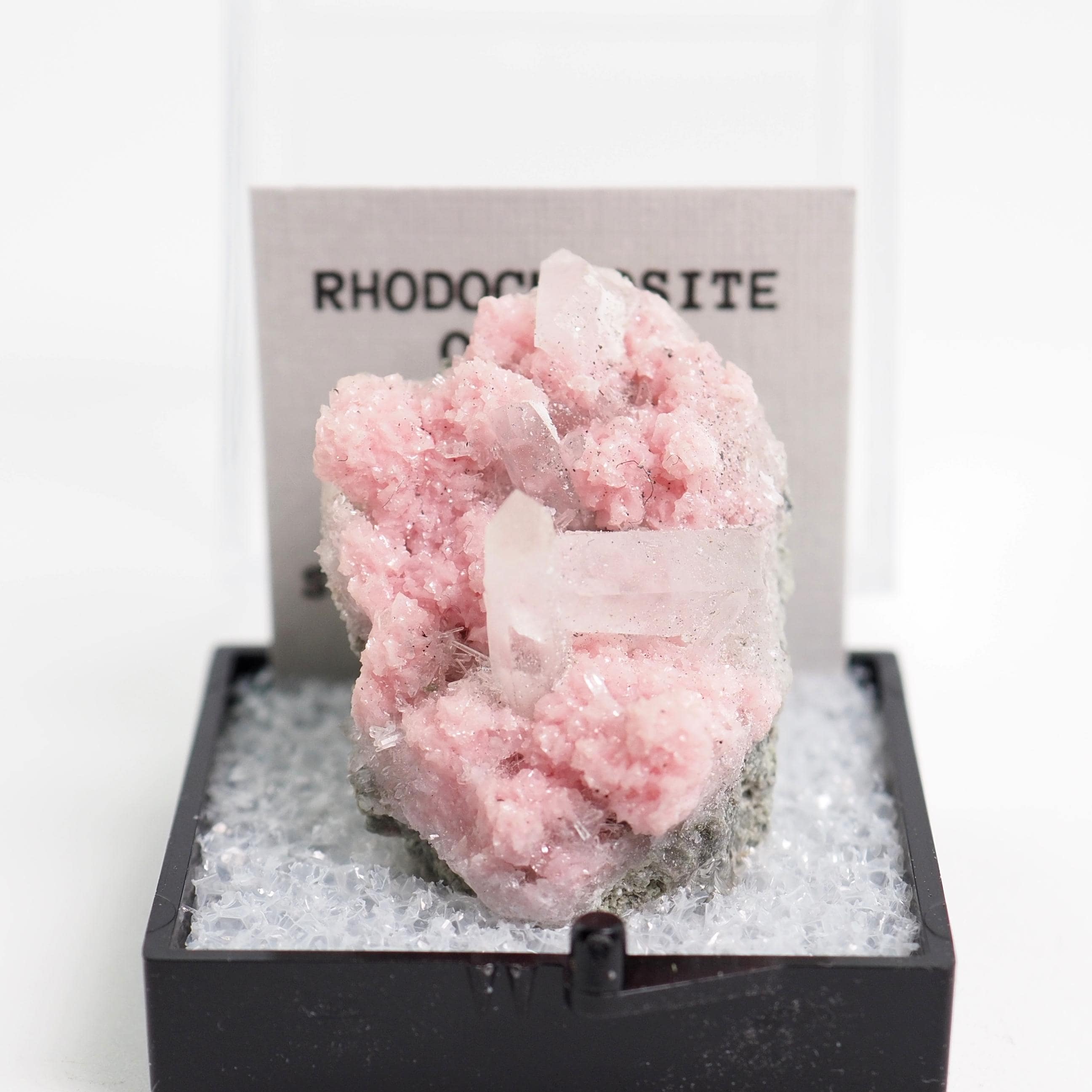 Rhodochrosite Bulgaria Pink Crystal Thumbnail Mineral Specimen Perky Box