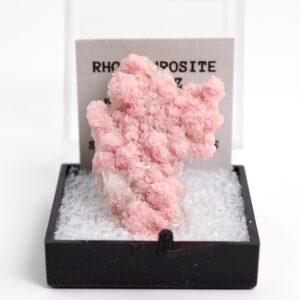 Rhodochrosite Bulgaria Pink Crystal Thumbnail Mineral Specimen Perky Box
