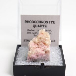 Rhodochrosite Bulgaria Pink Crystal Thumbnail Mineral Specimen Perky Box