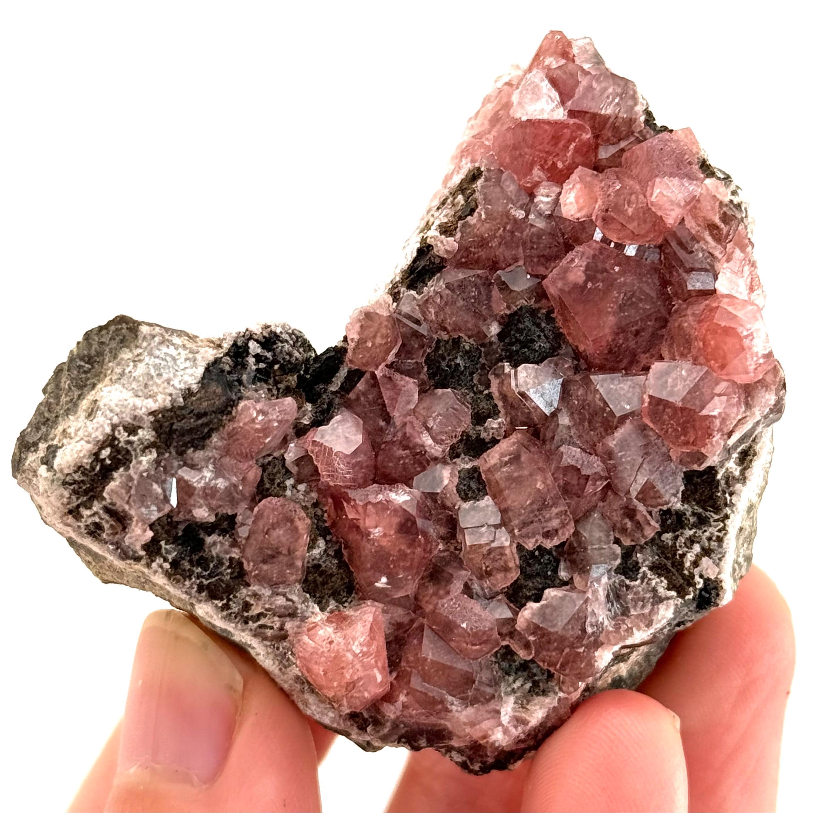 Rhodochrosite Crystal On Matrix | Peru Mineral Specimen