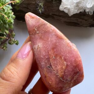 Raw Pink Rhodochrosite Crystal, Healing Stone (84g)