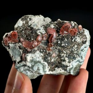 Rhodochrosite On Matrix | Natural Rhodochrosite Crystal, Rare Mineral Specimen From Peru