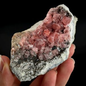 Rhodochrosite On Matrix | Natural Rhodochrosite Crystal, Rare Mineral Specimen From Peru