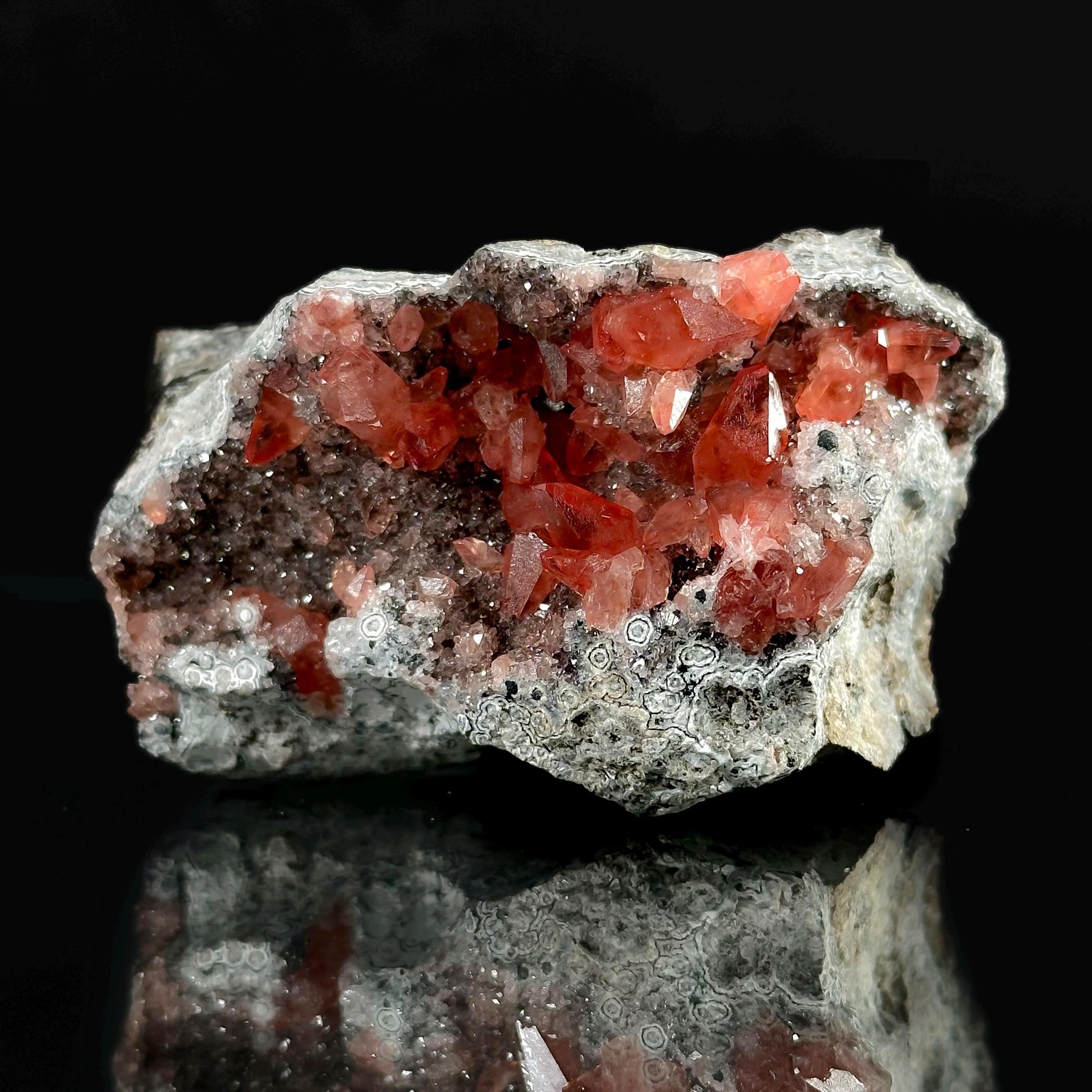 Rhodochrosite On Matrix (peru) | Natural Rhodochrosite Crystal, Rare, Mineral Specimen Rhodochrosite On Matrix (peru) | Natural Rhodochrosite Crystal, Rare, Mineral Specimen