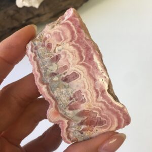 Polished Rhodochrosite Slice, Pink Mineral Specimen
