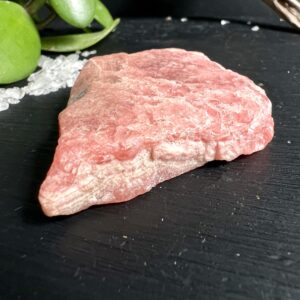 Raw Rhodochrosite Slab | Pink Banded Mineral Slice | Self Love Crystal | Lapidary Gem Collector Piece