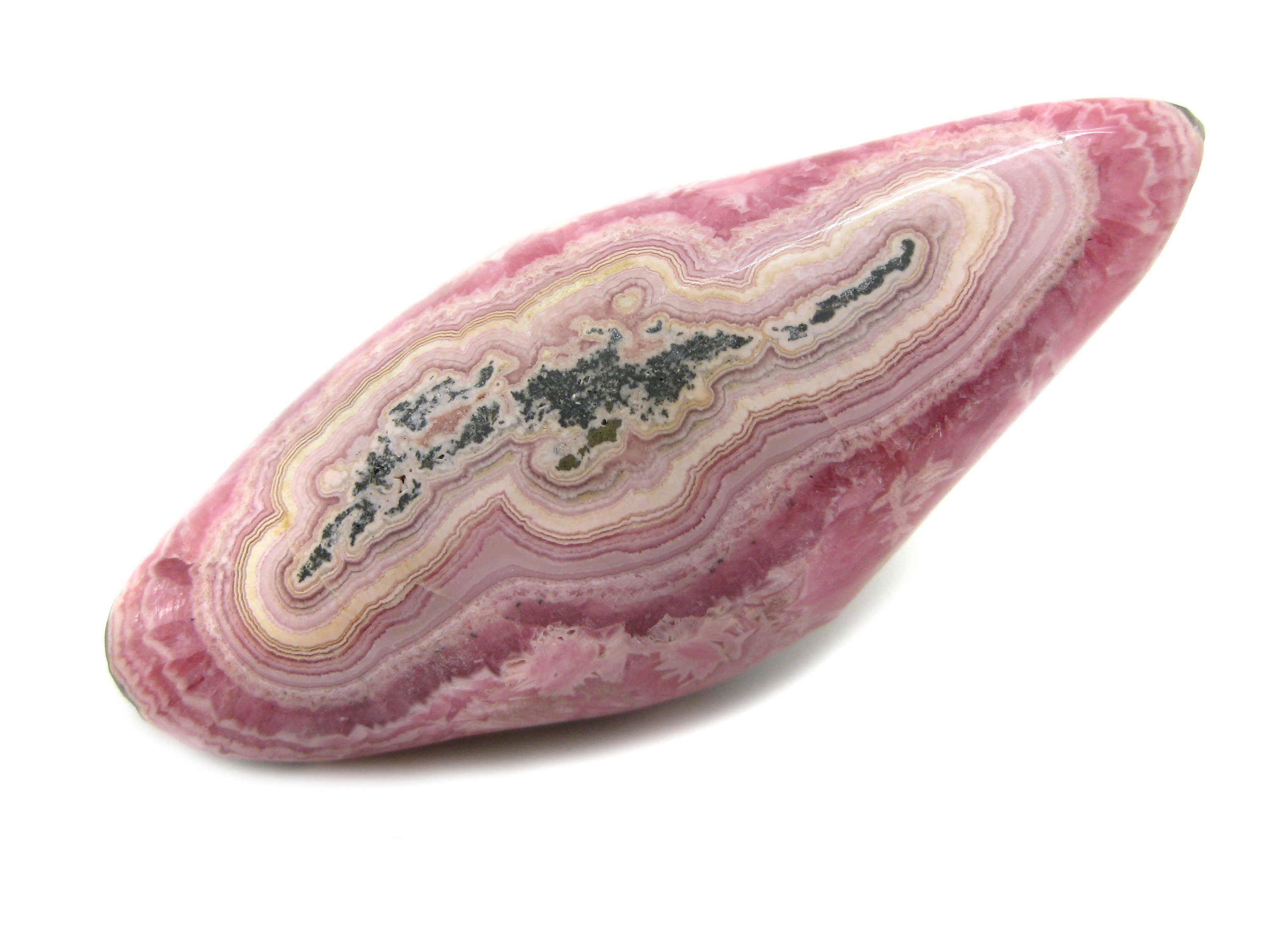 Surface Polished Argentina Rhodochrosite Specimen -- Wonderful Banding & Great Color Variation! Surface Polished Argentina Rhodochrosite Specimen -- Wonderful Banding & Great Color Variation!