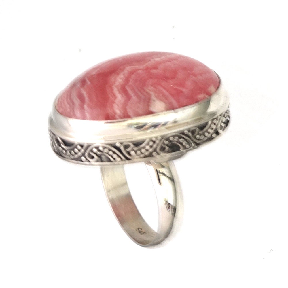 Rhodochrosite Ring Gemstone Rhodochrosite Stone Pink Stone Rhodochrosite Ring Gemstone Rhodochrosite Stone Pink Stone