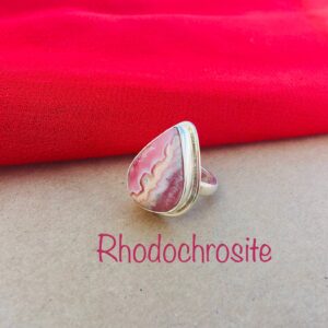 Natural Pink Rhodochrosite Ring In 925 Sterling Silver | Pear Shape Rhodochrosite Gemstone Ring | Dainty Artisan Jewelry Gift For Her Natural Pink Rhodochrosite Ring In 925 Sterling Silver | Pear Shape Rhodochrosite Gemstone Ring | Dainty Artisan Jewelry Gift For Her