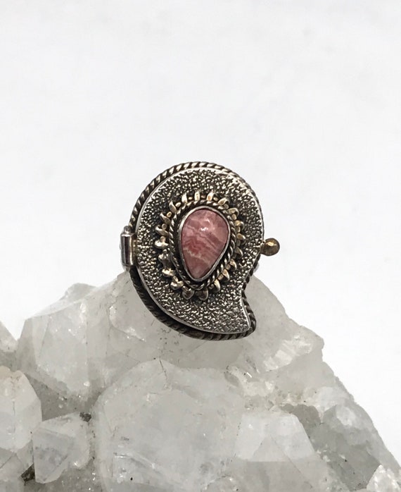 Poison Box Rhodochrosite Ring, Size 7 Poison Box Rhodochrosite Ring, Size 7
