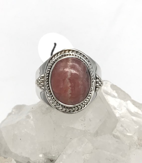 Rhodochrosite Ring, Size 6