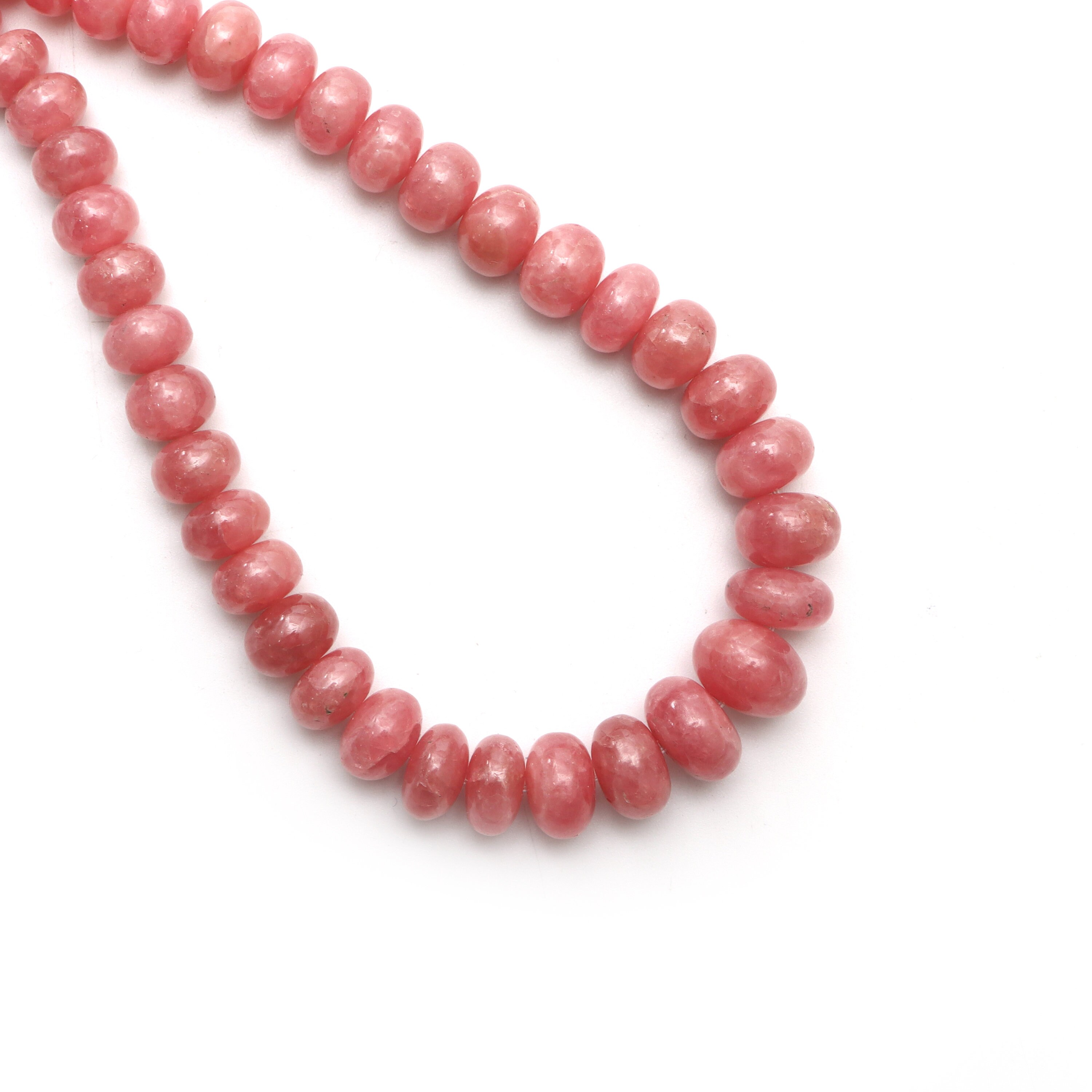 Rhodochrosite Smooth Rondelle Beads, 5 Mm To 8.5 Mm, Rhodochrosite Jewelry Making Beads, 18 Inches Full Strand, Price Per Strand