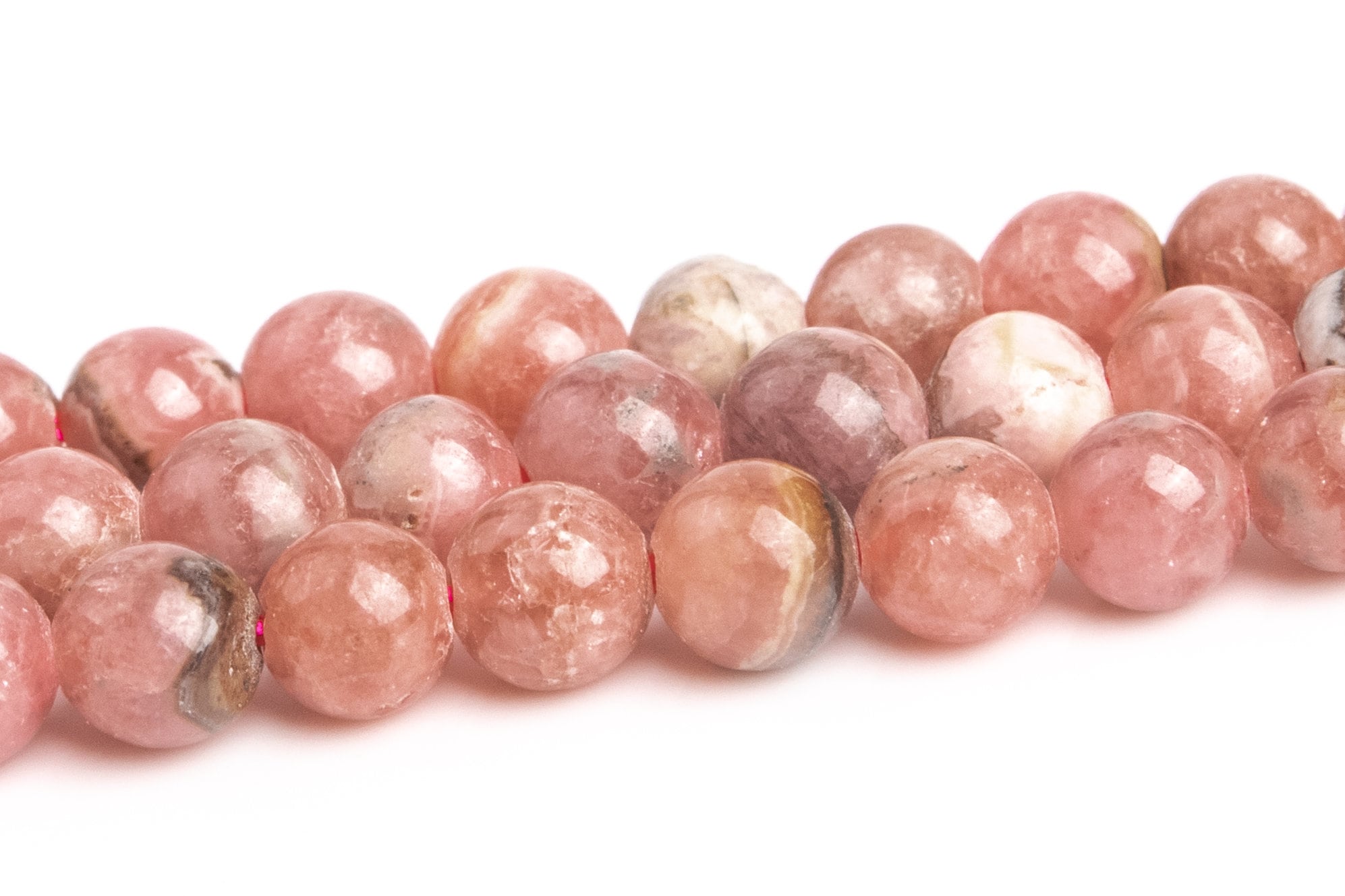 4-5mm Argentina Rhodochrosite Pink Beads Grade A+ Genuine Natural Gemstone Full Strand Round Loose Beads 15" (123159-2948)