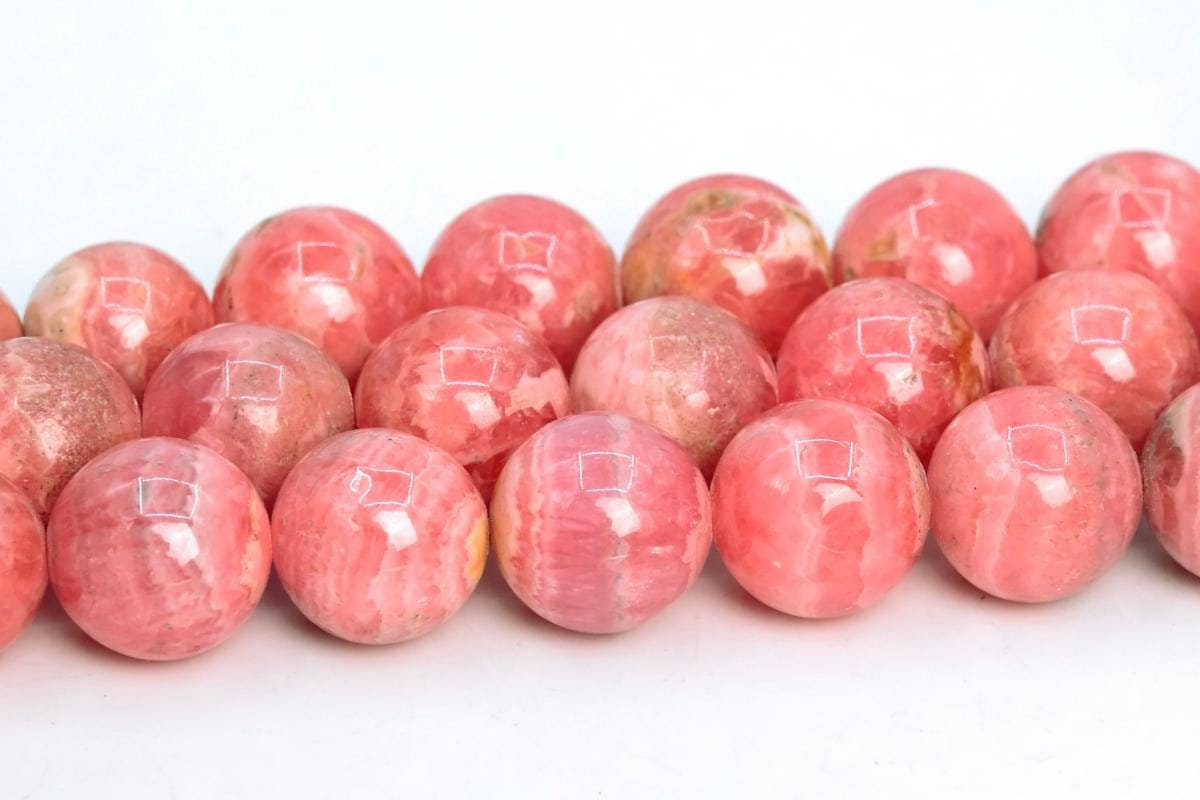 Argentina Rhodochrosite Beads Genuine Natural Round Gemstone Beads