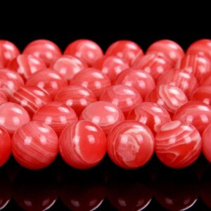 Rhodochrosite Gemstone Round 4MM 6MM Loose Beads (D514) Rhodochrosite Gemstone Round 4MM 6MM Loose Beads (D514)