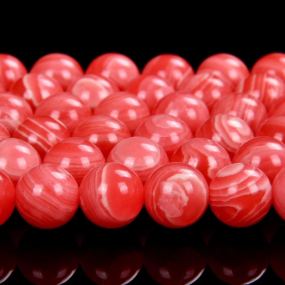Rhodochrosite Gemstone Round 4mm 6mm Loose Beads (d514)