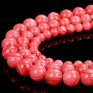 Rhodochrosite Gemstone Round 4MM 6MM 8MM 10MM Loose Beads BULK LOT 1,2,6,12 and 50 (D514) Rhodochrosite Gemstone Round 4MM 6MM 8MM 10MM Loose Beads BULK LOT 1,2,6,12 and 50 (D514)