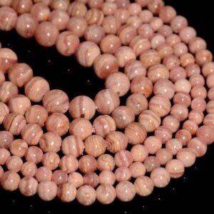 Genuine Natural Argentina Rhodochrosite Gemstone Grade Aa Lace 3mm 4mm 5mm 6mm 7mm 8mm 9mm 10mm Round Loose Beads Full Strand (a229)