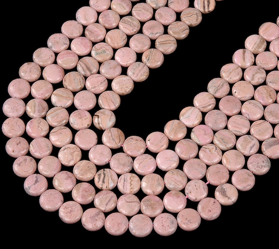 Natural Argentina Rhodochrosite Gemstone Grade A Flat Round Button 14mm 18mm 25mm Loose Beads (d352) Natural Argentina Rhodochrosite Gemstone Grade A Flat Round Button 14mm 18mm 25mm Loose Beads (d352)