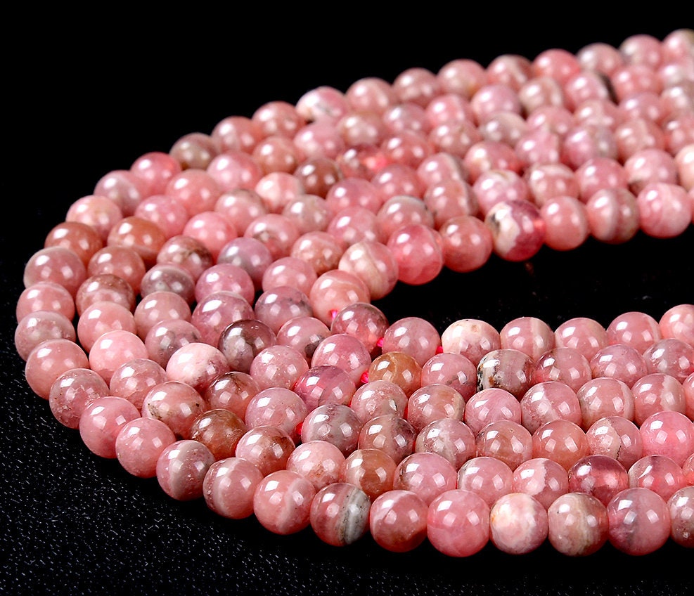 Natural Argentina Rhodochrosite Gemstone Grade Aaa Round 3mm 4mm 5mm 6mm Loose Beads (d332) Natural Argentina Rhodochrosite Gemstone Grade Aaa Round 3mm 4mm 5mm 6mm Loose Beads (d332)