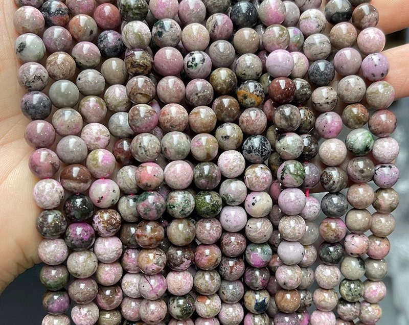 Natural Rhodochrosite Gemstone Round Beads,natural Rhodochrosite Beads,4mm 6mm 8mm 10mm 12mmnatural Beads,one Strand 15",rhodochrosite Beads