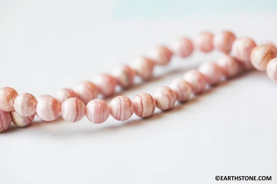 S/ Rhodochrosite 6mm Round Beads 15.5" Strand Natural Gemstone For Jewelry Making 119-1324 A- S/ Rhodochrosite 6mm Round Beads 15.5" Strand Natural Gemstone For Jewelry Making 119-1324 A-