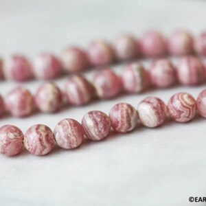 S/ Rhodochrosite 7mm Round Beads 15.5" Strand Natural Gemstone Beads For Jewelry Making S/ Rhodochrosite 7mm Round Beads 15.5" Strand Natural Gemstone Beads For Jewelry Making