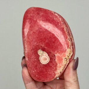 Rhodochrosite Freeform | 335g | - #3 (polished Pink Crystal Chunk, Healing Stone, Heart Chakra, Love)