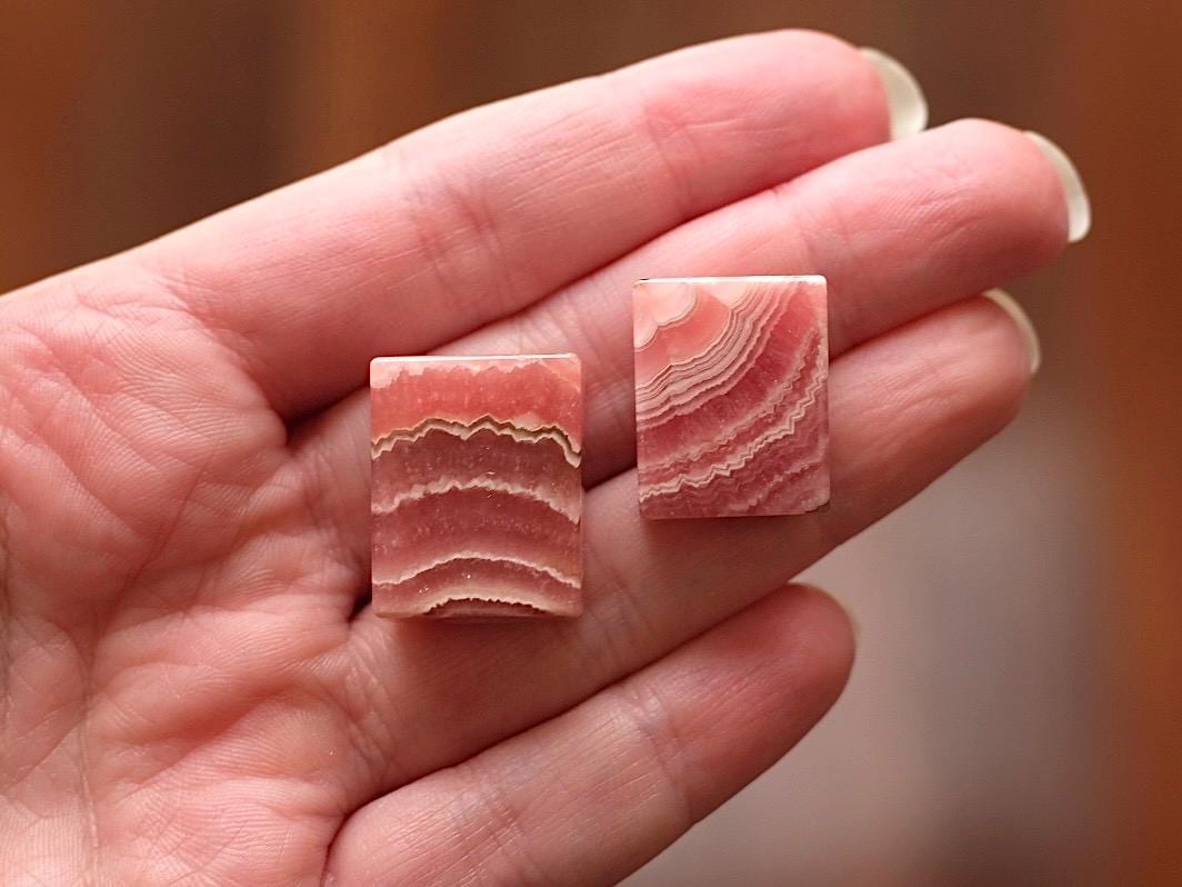 Gemmy Rhodochrosite Slabs , Polished Gem Rhodochrosite Rectangles Gemmy Rhodochrosite Slabs , Polished Gem Rhodochrosite Rectangles