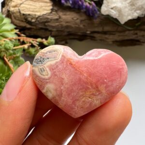 Polished Rhodochrosite Heart