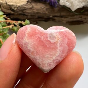 Polished Rhodochrosite Heart