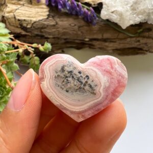Polished Rhodochrosite Heart