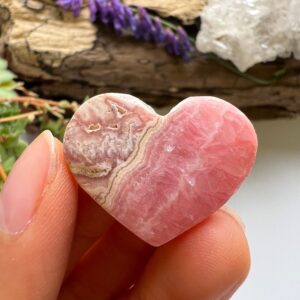 Polished Rhodochrosite Heart