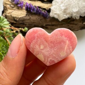 Polished Rhodochrosite Heart