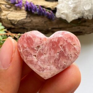 Polished Rhodochrosite Heart