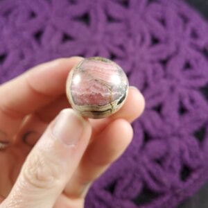 Rhodochrosite Pink Stone Sphere Mini Crystal Ball Stones Polished Marble
