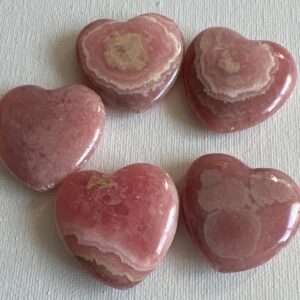 Rhodochrosite Pocket Heart (20mm): A-aa Grade Gemstone