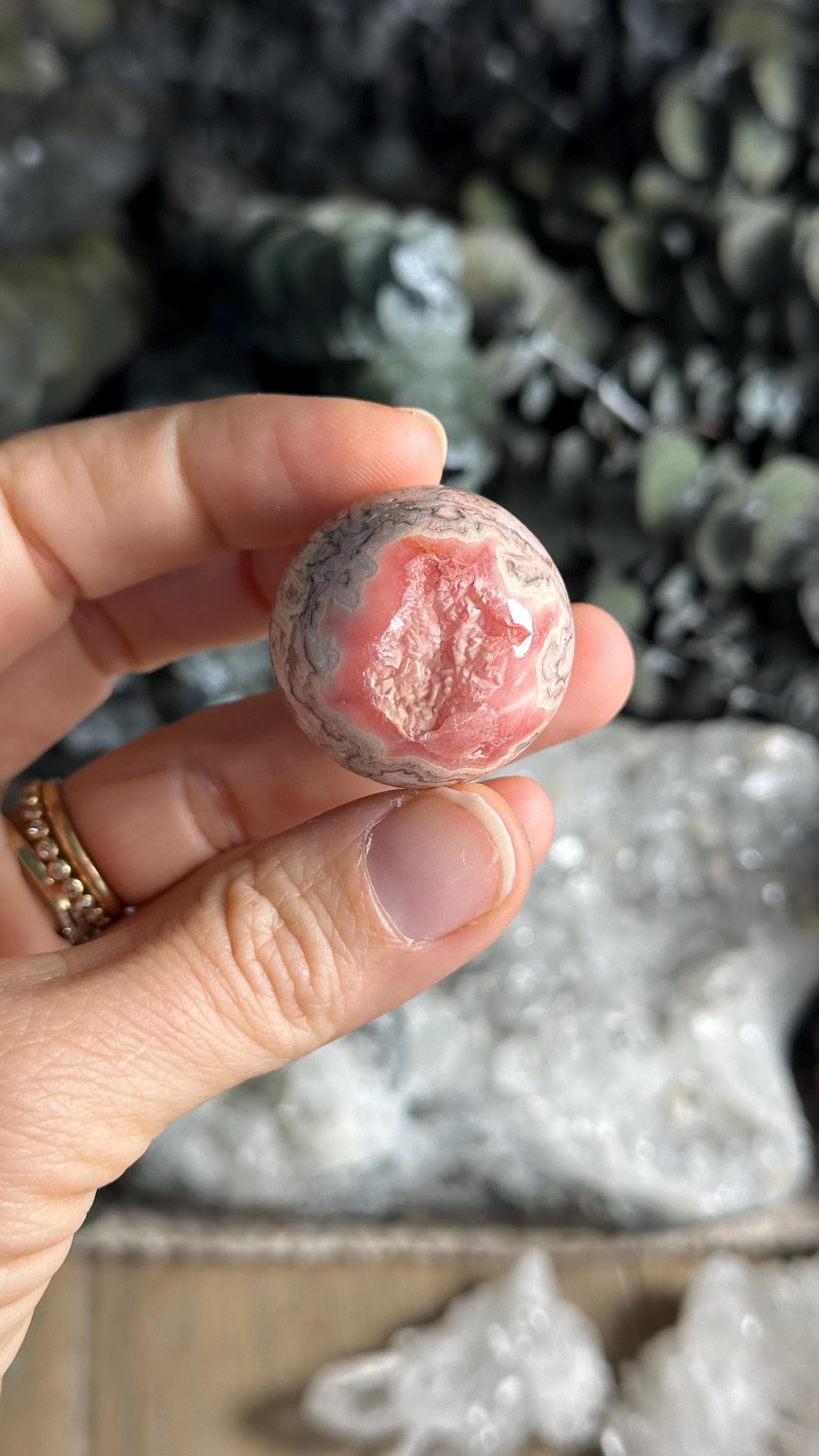 Rhodochrosite Sphere, Argentina, 30mm