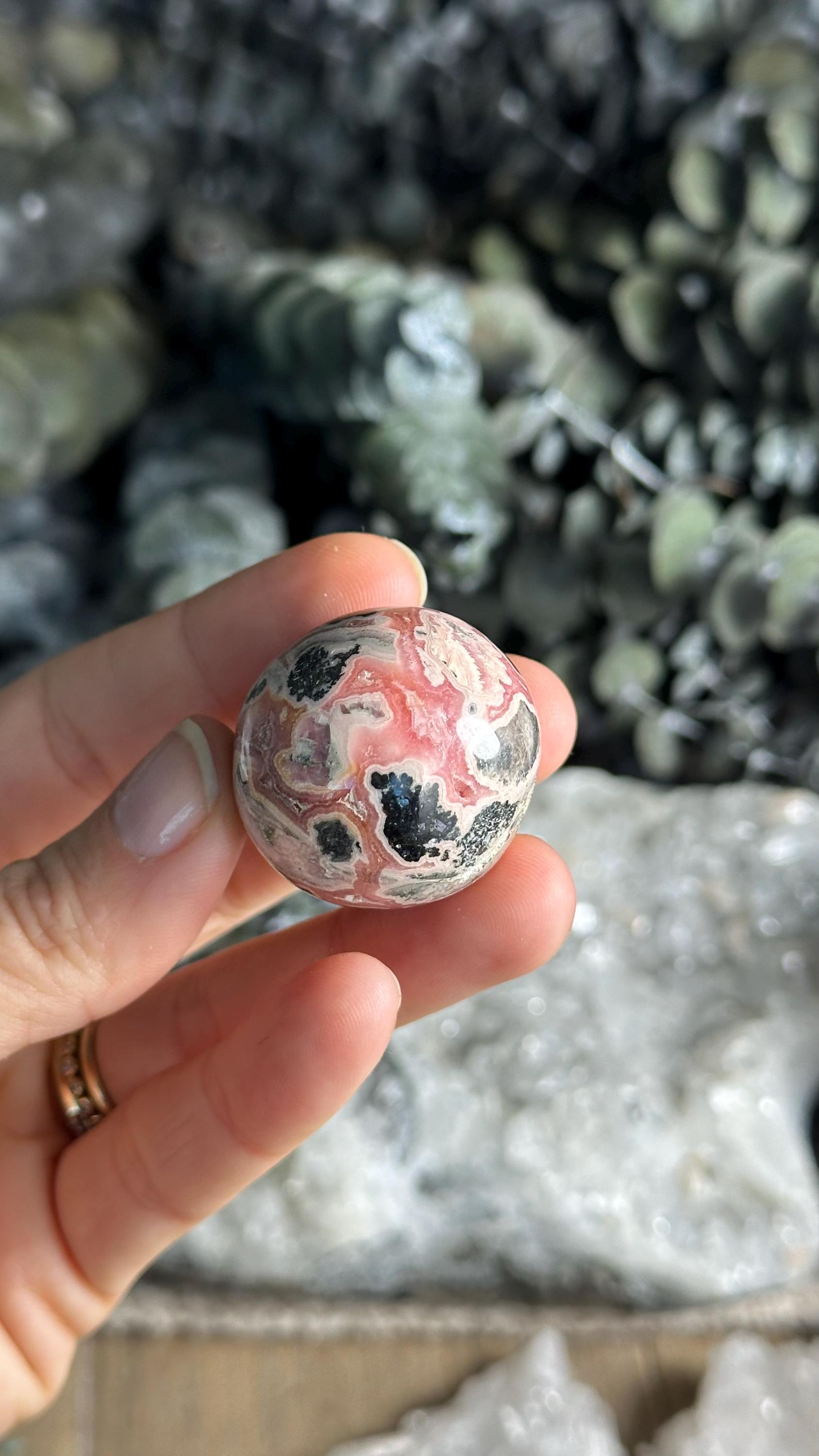 Rhodochrosite Sphere, Argentina, 31mm