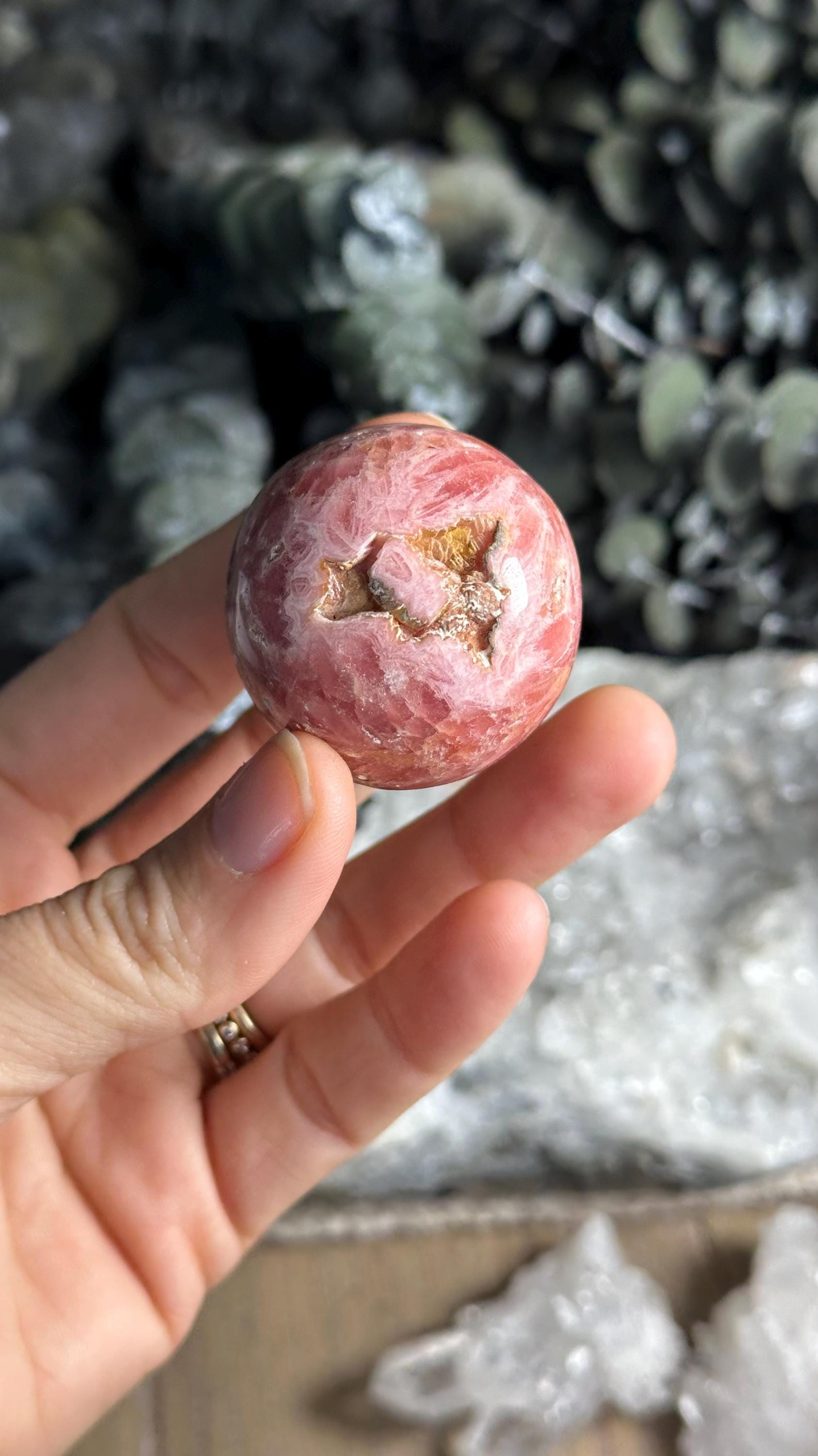 Rhodochrosite Sphere, Argentina , 38mm