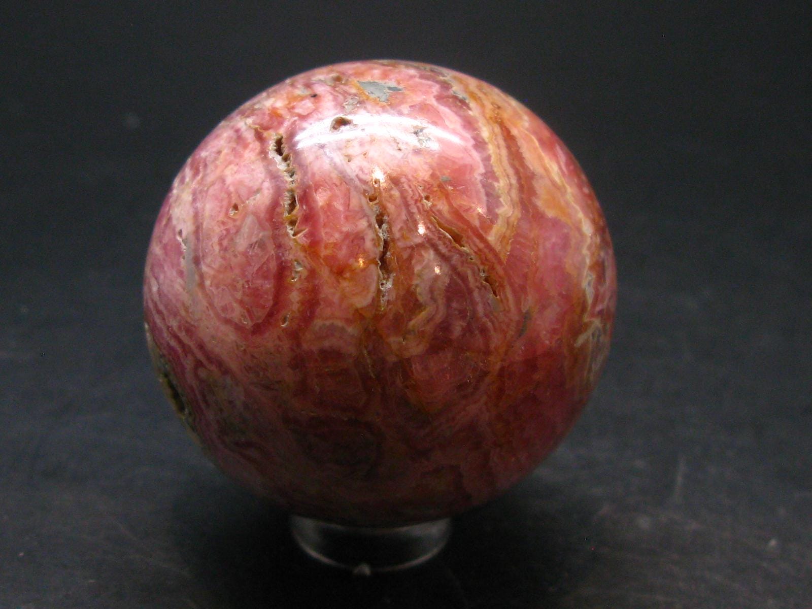 Rhodochrosite Sphere Ball From Argentina - 1.6" - 151.85 Grams