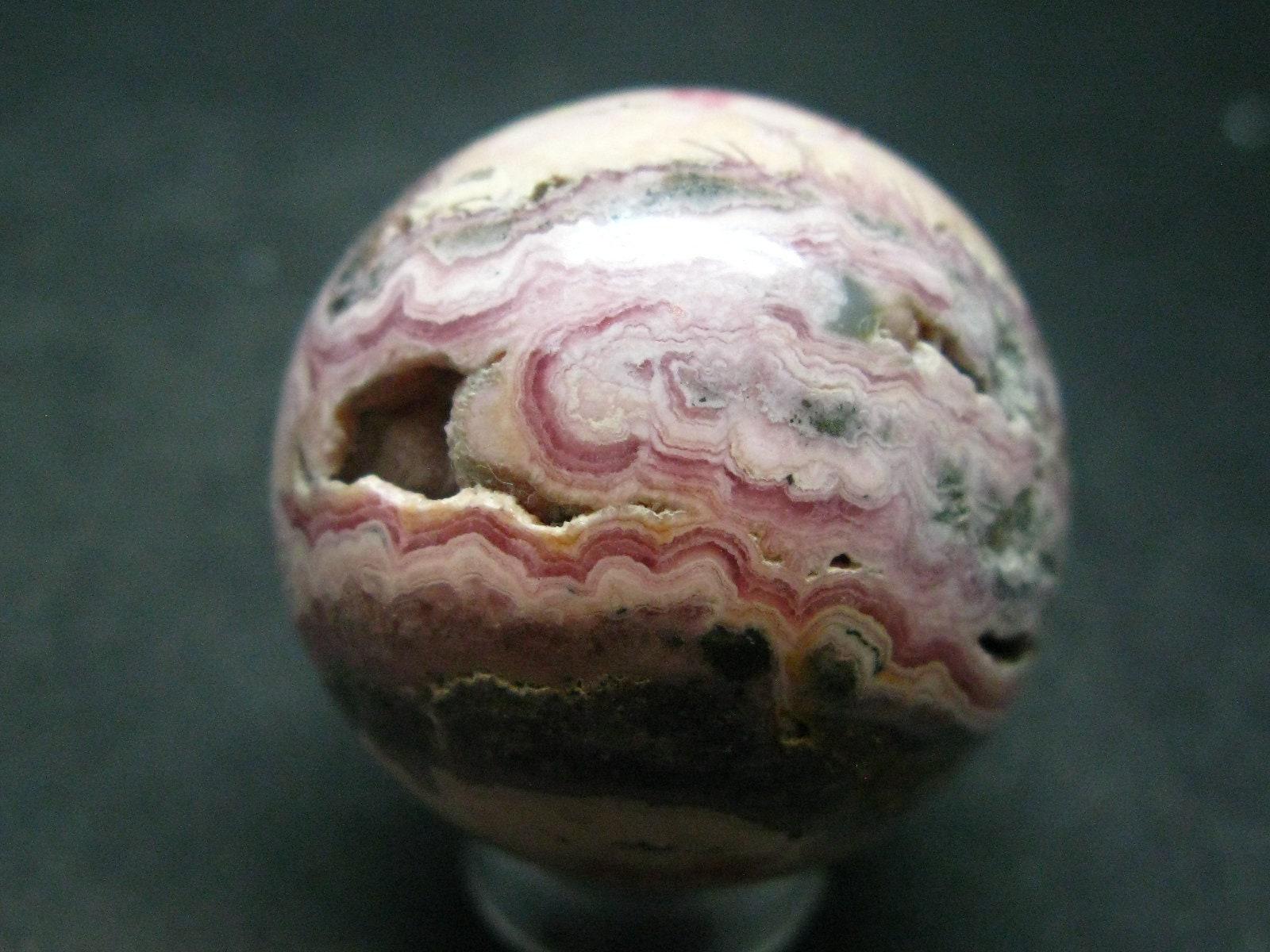 Rhodochrosite Sphere Ball From Argentina - 1.2" - 56.3 Grams Rhodochrosite Sphere Ball From Argentina - 1.2" - 56.3 Grams